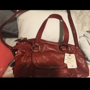 NWT Red Fossil shoulder bag